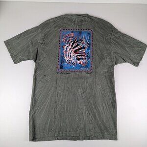 Vintage Crazy Shirts Hawaii Lionfish Tie Die Nohu Pinno Kona T-Shirt XL Grey.